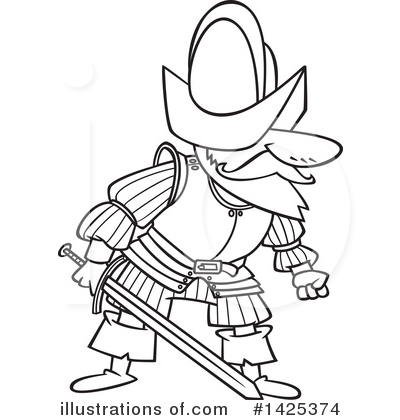 Royalty-Free (RF) Conquistador Clipart Illustration by toonaday - Stock Sample #1425374