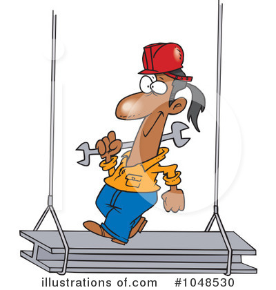 Construction Worker Clipart #1048530 by toonaday