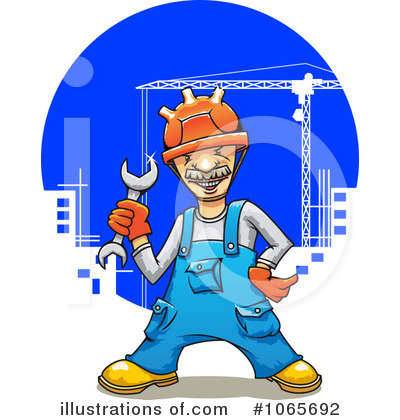 Construction Worker Clipart #1065692 by Vector Tradition SM