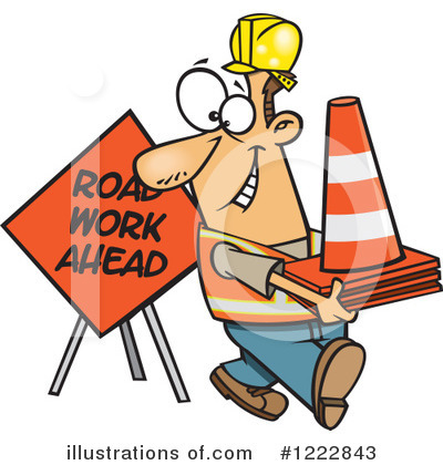 Road Construction Clipart #1222843 by toonaday