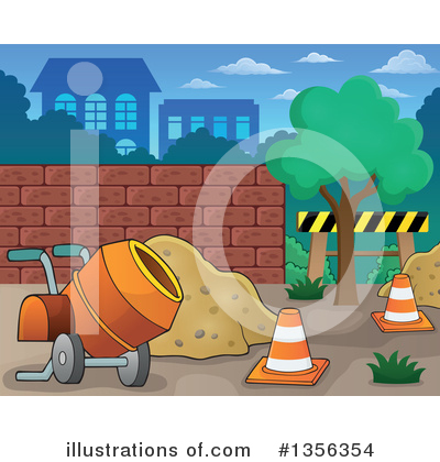 Cement Mixer Clipart #1356354 by visekart