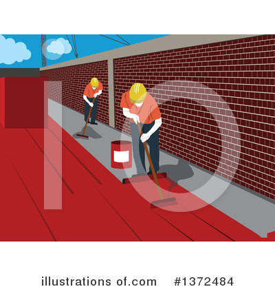 Roofer Clipart #1372484 by David Rey