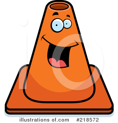 Royalty-Free (RF) Construction Cone Clipart Illustration by Cory Thoman - Stock Sample #218572