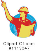 Construction Worker Clipart #1119347 by patrimonio