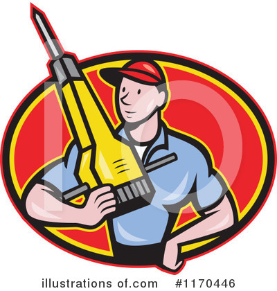 Royalty-Free (RF) Construction Worker Clipart Illustration by patrimonio - Stock Sample #1170446
