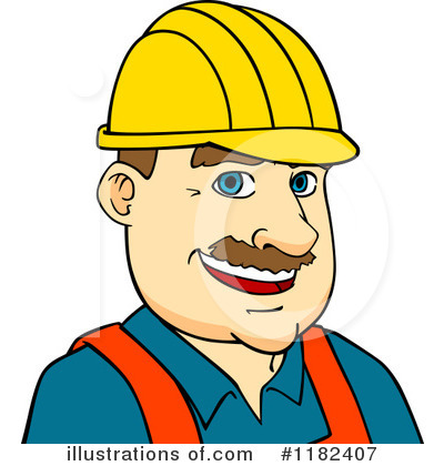 Royalty-Free (RF) Construction Worker Clipart Illustration by Vector Tradition SM - Stock Sample #1182407