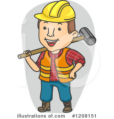 Royalty-Free (RF) Construction Worker Clipart Illustration by BNP Design Studio - Stock Sample #1208151