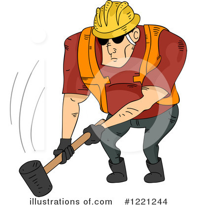 Royalty-Free (RF) Construction Worker Clipart Illustration by BNP Design Studio - Stock Sample #1221244