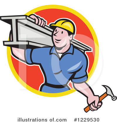 Construction Worker Clipart #1229530 by patrimonio