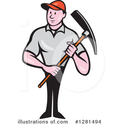 Royalty-Free (RF) Construction Worker Clipart Illustration by patrimonio - Stock Sample #1281494