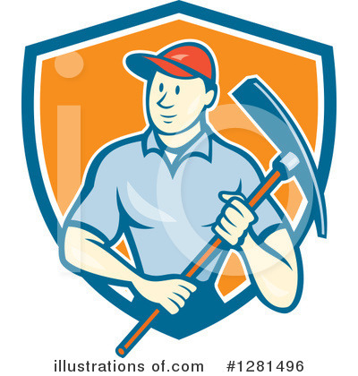 Royalty-Free (RF) Construction Worker Clipart Illustration by patrimonio - Stock Sample #1281496