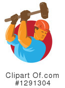 Construction Worker Clipart #1291304 by patrimonio