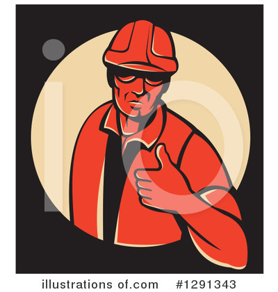 Royalty-Free (RF) Construction Worker Clipart Illustration by patrimonio - Stock Sample #1291343