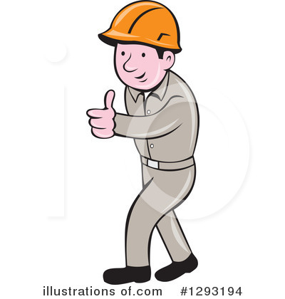 Royalty-Free (RF) Construction Worker Clipart Illustration by patrimonio - Stock Sample #1293194