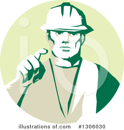 Royalty-Free (RF) Construction Worker Clipart Illustration by patrimonio - Stock Sample #1306030
