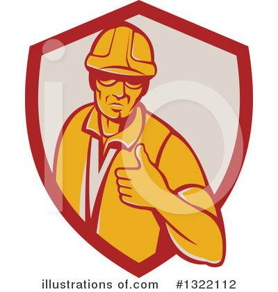 Royalty-Free (RF) Construction Worker Clipart Illustration by patrimonio - Stock Sample #1322112