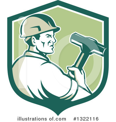 Royalty-Free (RF) Construction Worker Clipart Illustration by patrimonio - Stock Sample #1322116