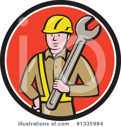 Construction Worker Clipart #1335984 by patrimonio