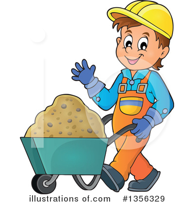 Royalty-Free (RF) Construction Worker Clipart Illustration by visekart - Stock Sample #1356329