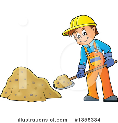 Royalty-Free (RF) Construction Worker Clipart Illustration by visekart - Stock Sample #1356334