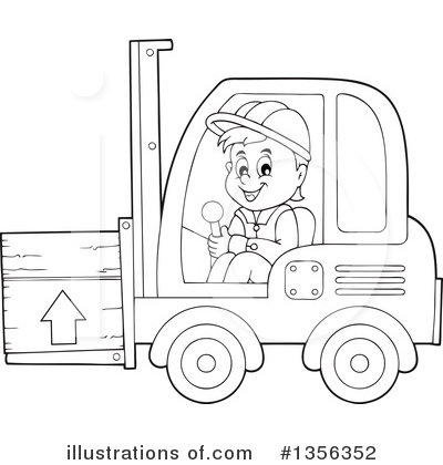 Royalty-Free (RF) Construction Worker Clipart Illustration by visekart - Stock Sample #1356352