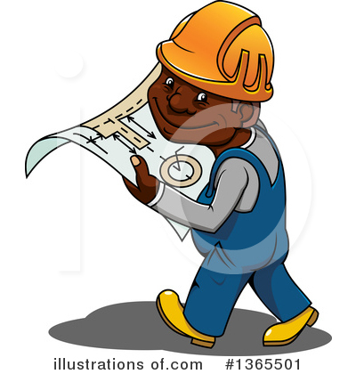 Royalty-Free (RF) Construction Worker Clipart Illustration by Vector Tradition SM - Stock Sample #1365501
