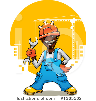 Royalty-Free (RF) Construction Worker Clipart Illustration by Vector Tradition SM - Stock Sample #1365502