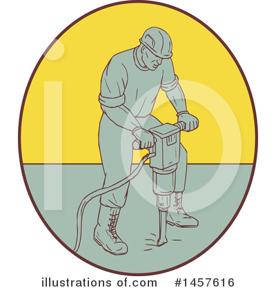 Royalty-Free (RF) Construction Worker Clipart Illustration by patrimonio - Stock Sample #1457616