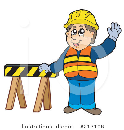 Royalty-Free (RF) Construction Worker Clipart Illustration by visekart - Stock Sample #213106