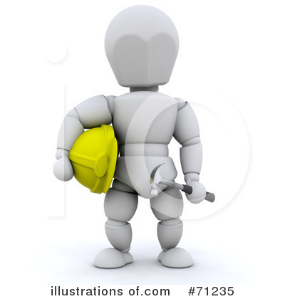 Royalty-Free (RF) Construction Worker Clipart Illustration by KJ Pargeter - Stock Sample #71235