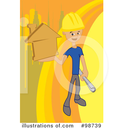 Royalty-Free (RF) Construction Worker Clipart Illustration by mayawizard101 - Stock Sample #98739