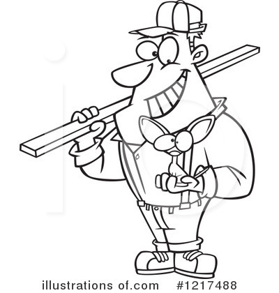 Royalty-Free (RF) Contractor Clipart Illustration by toonaday - Stock Sample #1217488
