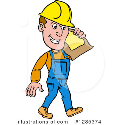 Royalty-Free (RF) Contractor Clipart Illustration by LaffToon - Stock Sample #1285374