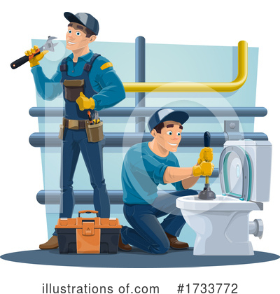 Royalty-Free (RF) Contractor Clipart Illustration by Vector Tradition SM - Stock Sample #1733772