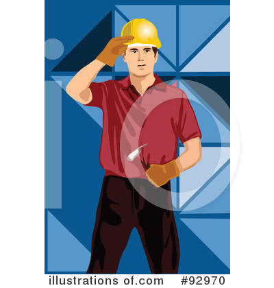 Royalty-Free (RF) Contractor Clipart Illustration by mayawizard101 - Stock Sample #92970