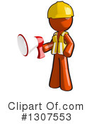 Contractor Orange Man Clipart #1307553 by Leo Blanchette