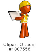 Contractor Orange Man Clipart #1307556 by Leo Blanchette