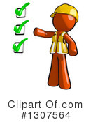 Contractor Orange Man Clipart #1307564 by Leo Blanchette
