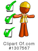 Contractor Orange Man Clipart #1307567 by Leo Blanchette
