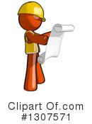 Contractor Orange Man Clipart #1307571 by Leo Blanchette
