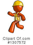 Contractor Orange Man Clipart #1307572 by Leo Blanchette