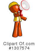 Contractor Orange Man Clipart #1307574 by Leo Blanchette