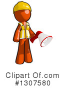 Contractor Orange Man Clipart #1307580 by Leo Blanchette