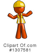 Contractor Orange Man Clipart #1307581 by Leo Blanchette