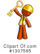 Contractor Orange Man Clipart #1307585 by Leo Blanchette