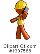 Contractor Orange Man Clipart #1307588 by Leo Blanchette