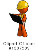 Contractor Orange Man Clipart #1307589 by Leo Blanchette