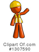 Contractor Orange Man Clipart #1307590 by Leo Blanchette