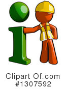 Contractor Orange Man Clipart #1307592 by Leo Blanchette