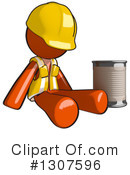 Contractor Orange Man Clipart #1307596 by Leo Blanchette